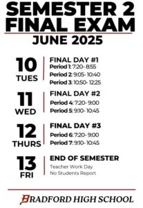 Sem 2 Final Schedule