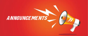ANNOUNCEMENTS