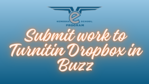 Submit work in Turnitin Dropbox in Buzz