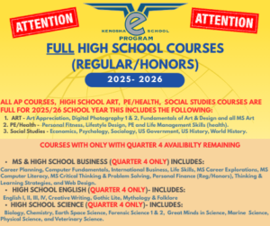 Full Courses as of January 5