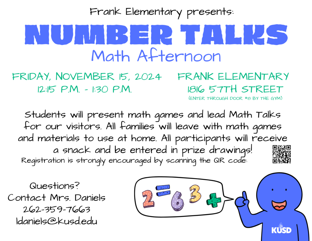 NUMBER TALKS Math Afternoon - Nov. 15