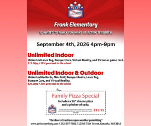 Action Territory Fundraiser flyer for September 4