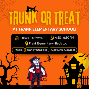 Trunk or treat at Frank Elementary School