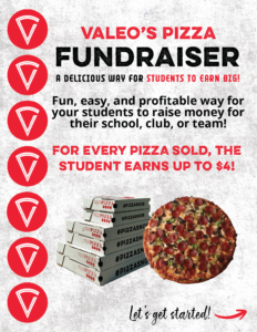 Valeo's frozen pizza Fundraiser through March 18