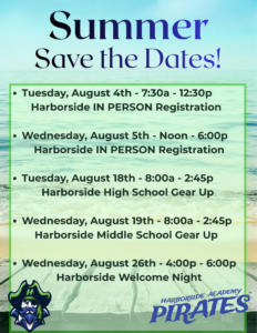 Summer at Harborside- Save these August Dates!!