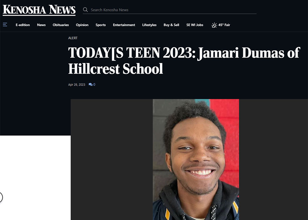 Today's Teen 2023: Jamari Dumas of Hillcrest School