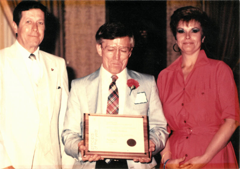 Larry Benbow with award presenters.