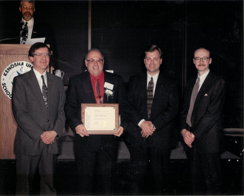 James Marescalco with award presenters.