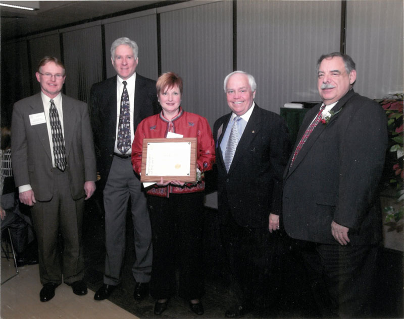 Nana LoCicero with award presenters.