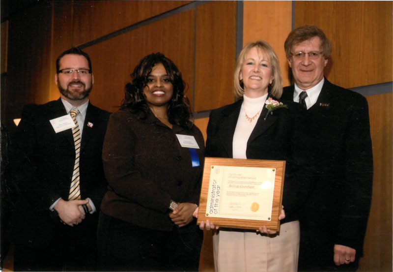 Belinda Grantham with award presenters.