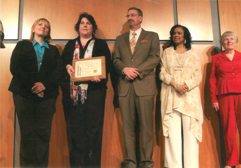 Heather Connolly with award presenters.