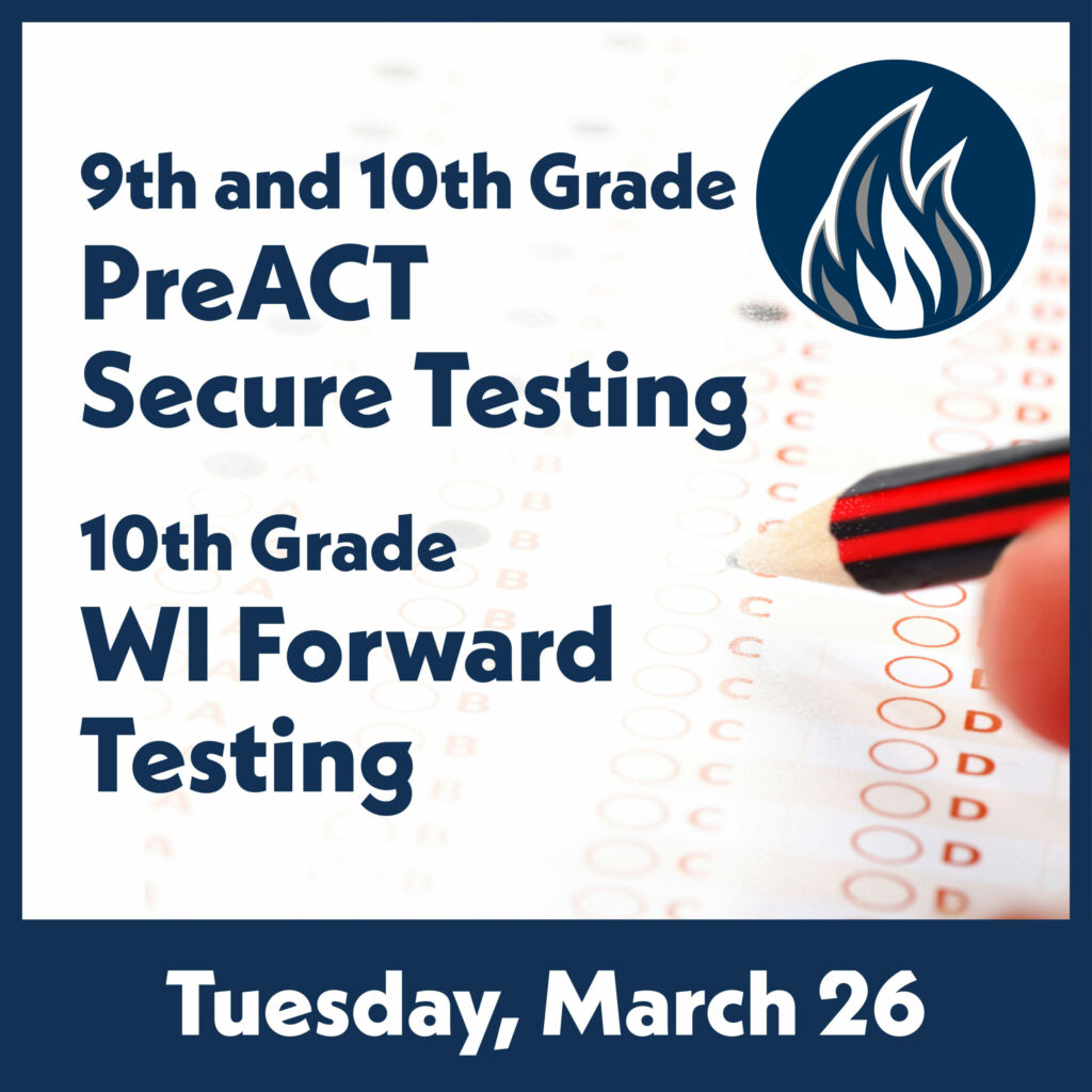 Modified high school schedule for PreACT Secure and Forward Exam March