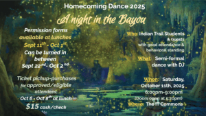 INDIAN TRAIL HOMECOMING DETAILS 2025