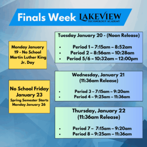 Semester 1 Finals Schedule