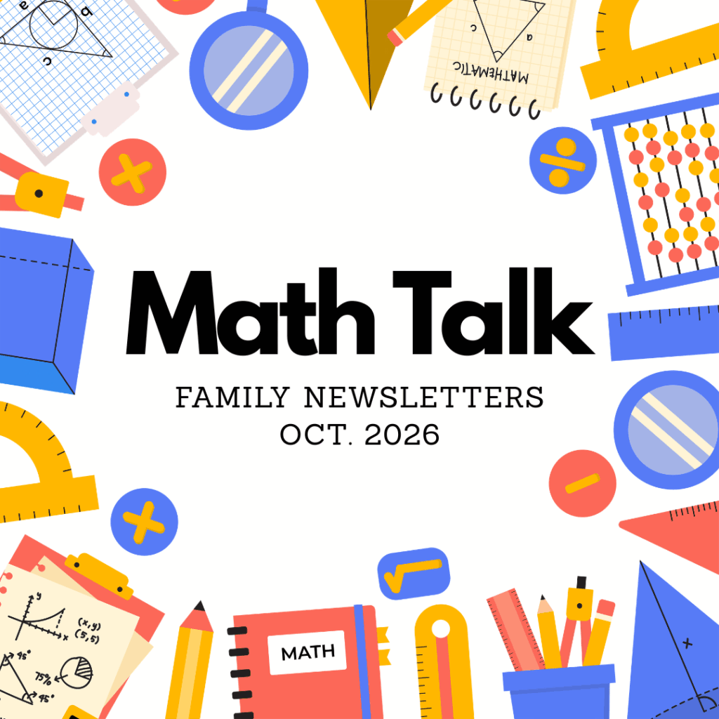 Math Talk Family Newsletters - Oct. 2026