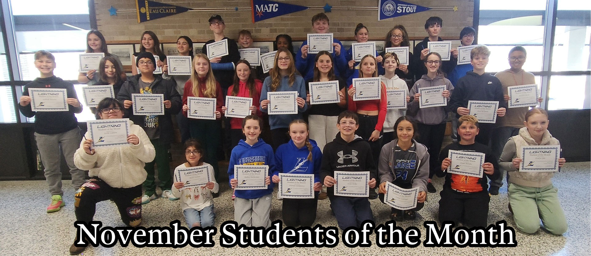 November students of the month group photo