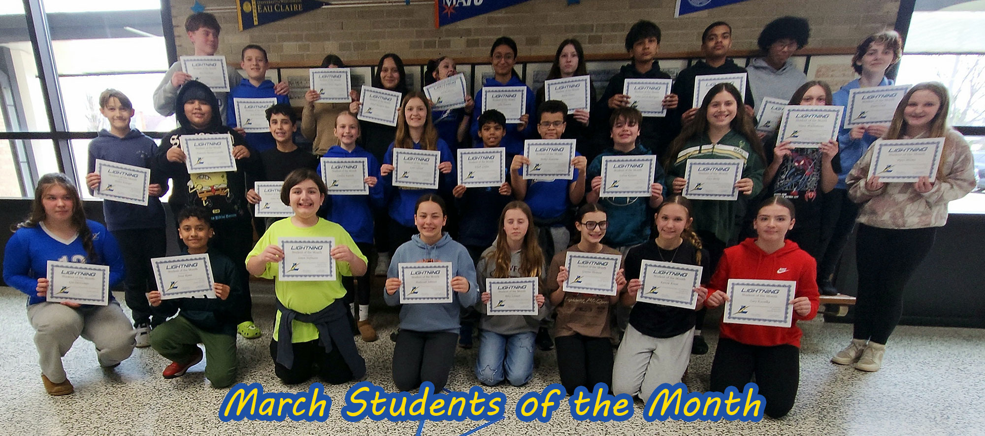 March students of the month group photo