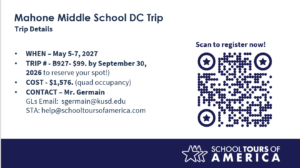 8th Grade Washington DC Trip