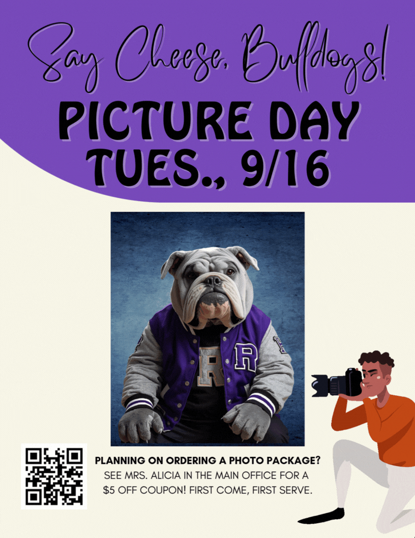 Don't forget your best smile! It's picture day! Tuesday, September 16, 2025.