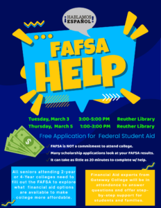 FAFSA Help During Conferences