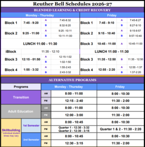 Reuther Schedules