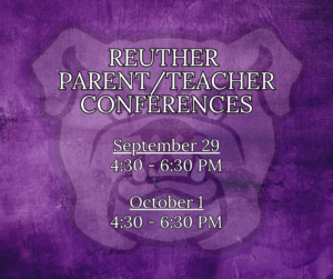 Parent/Teacher Conferences 9/29 & 10/1