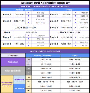 Reuther Schedules