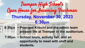 Incoming Freshmen Open House 6:30pm