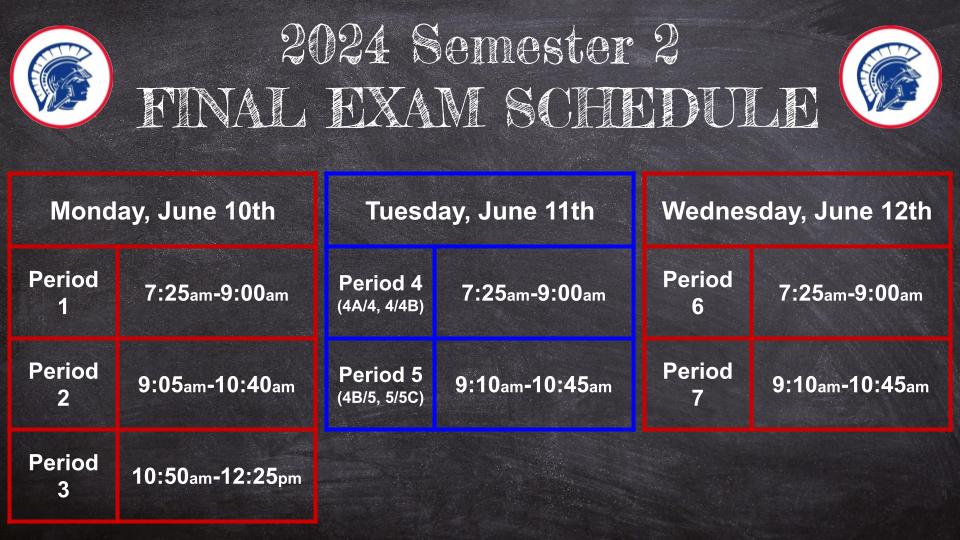 Final Exam Schedule