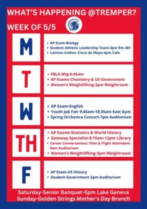 What's Happening @Tremper Week of 5/5