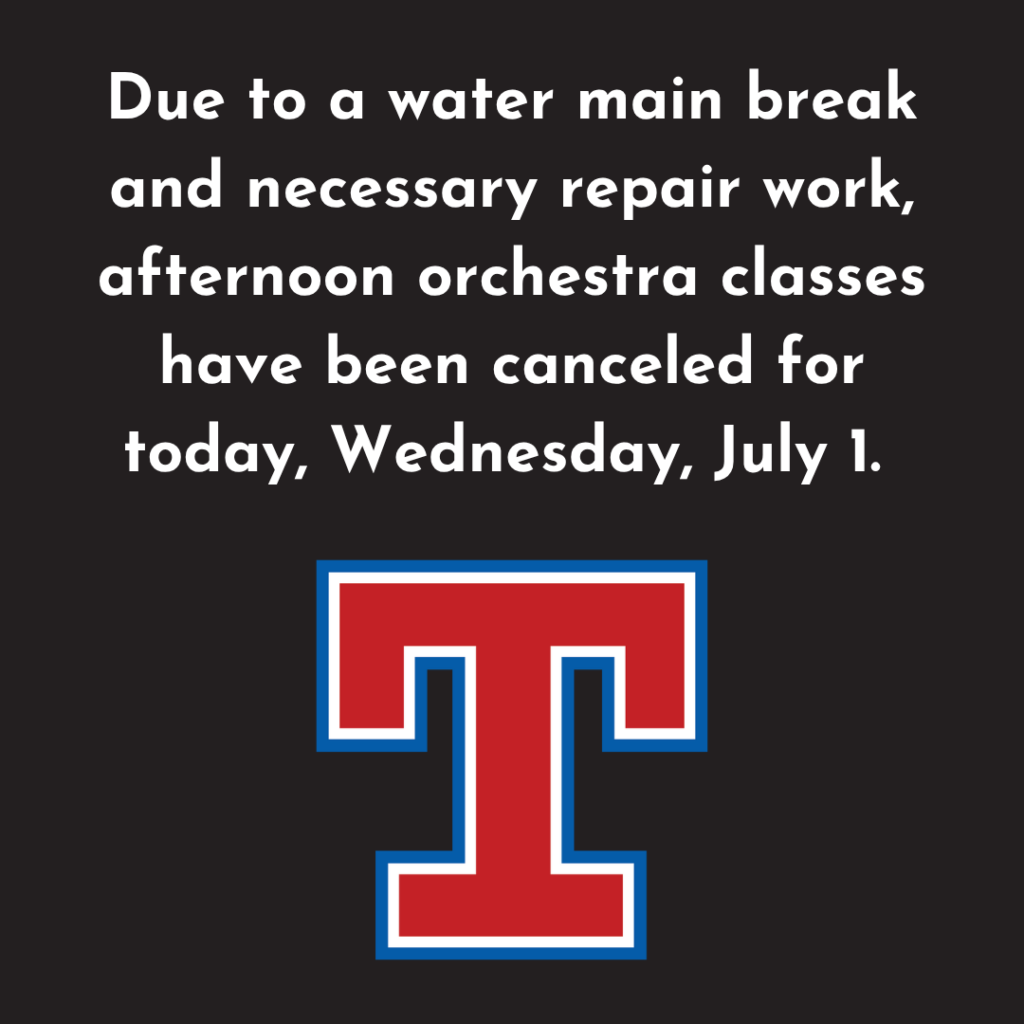 Afternoon Orchestra Classes Canceled on July 1