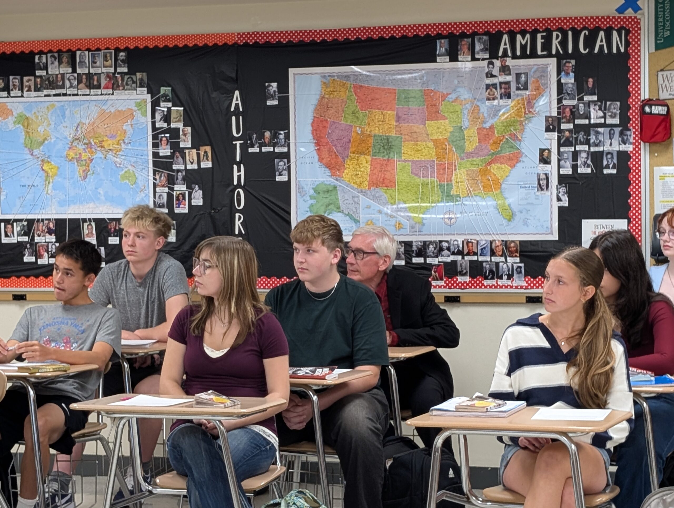 Governor Tony Evers Joins an English Class.