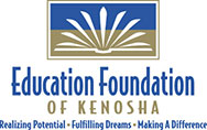 Education Foundation of Kenosha logo: realizing potential, fulfilling dreams, making a difference