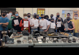 Group photo of the students who passed the Structural Steel Welding exam