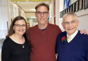 The Setter Family together in a school hallway.