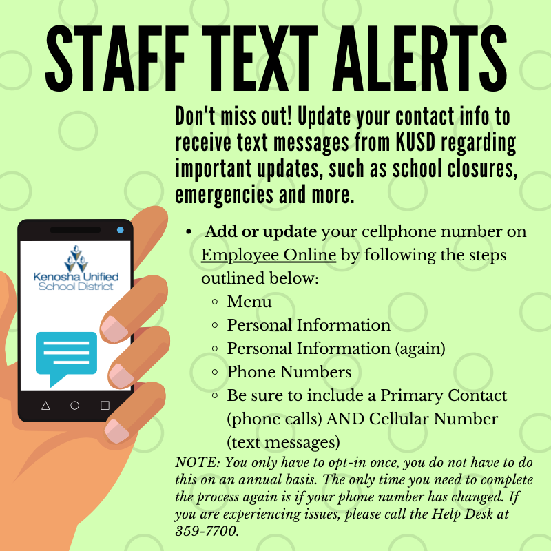 staff text alerts