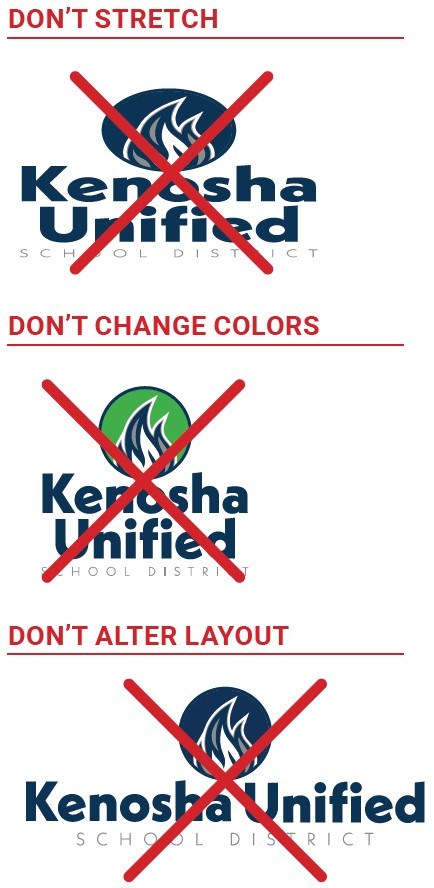 Don't stretch, don't change colors, don't alter layout