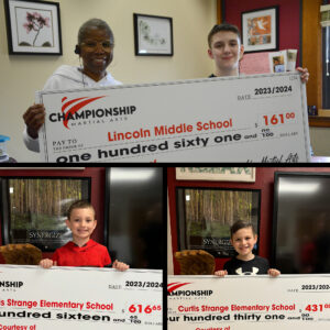 Championship Martial Arts Students Kick High for Local Schools