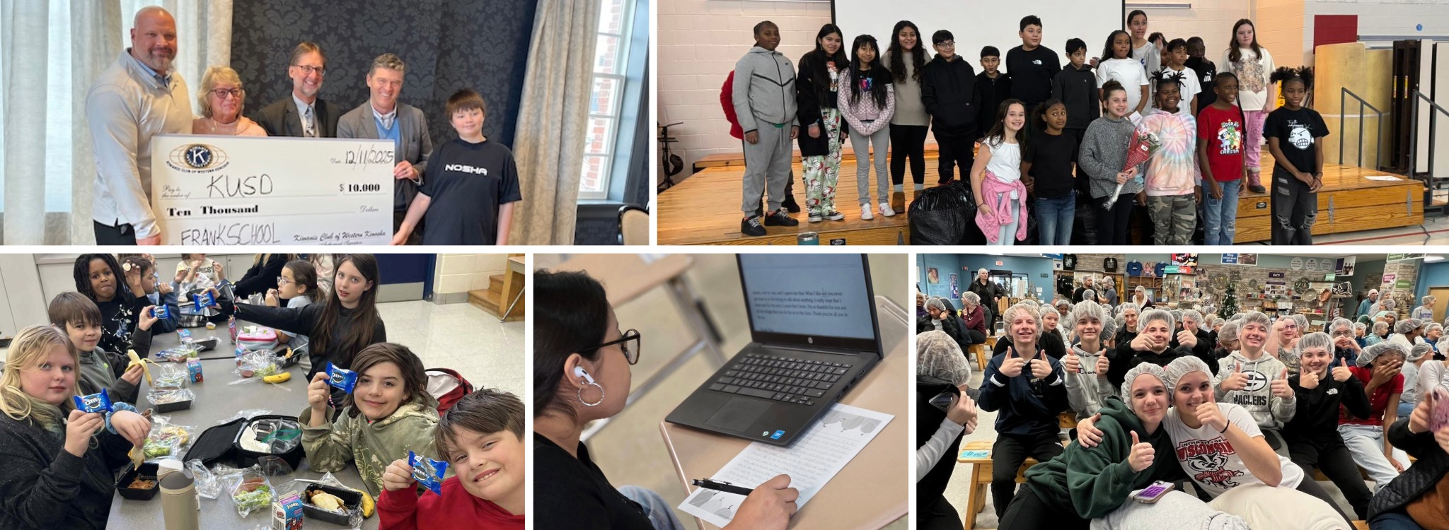 A collage of photos of students from December 2025.