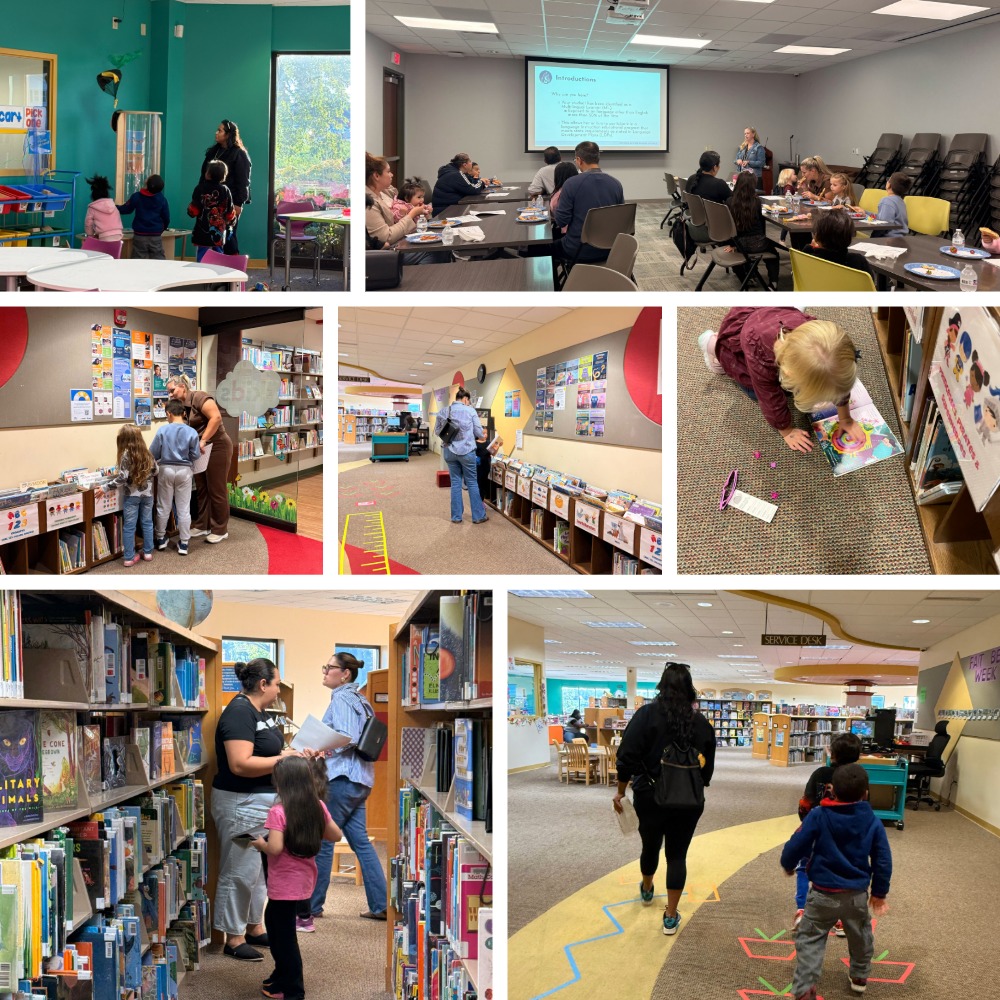 KUSD multilingual families explore literacy resources at library event
